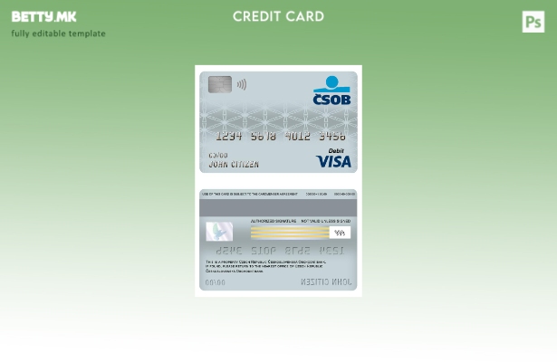 модерен стил Чешка република ceskoslovenská obchodní банкарска виза дебитна карт